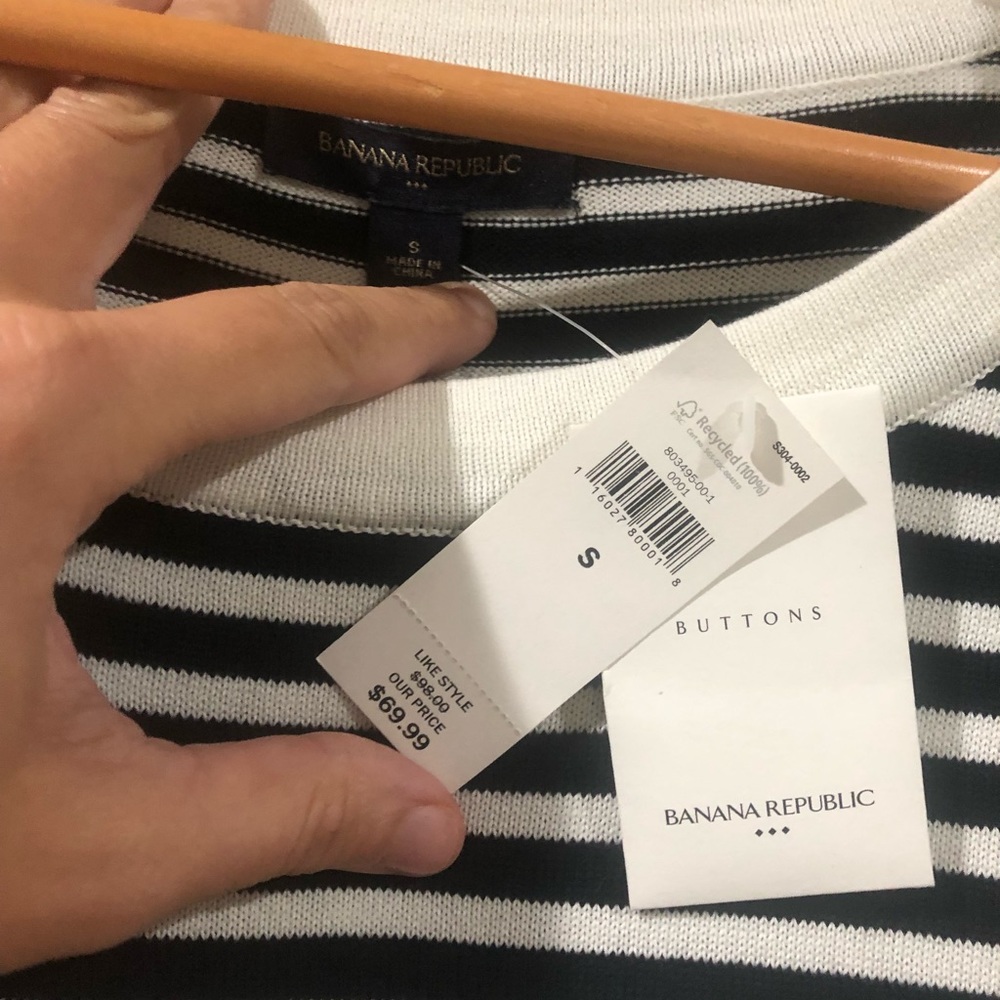 Nwt Banana Republic sweater dress size s striped - Picture 3 of 5